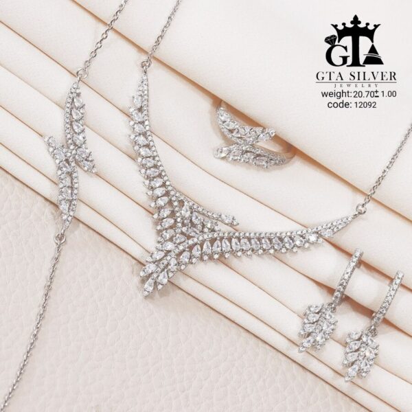 سرویس نقره میکرو زنجیری کد 12092 - تصویر 3