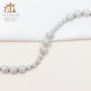 دستبند نقره میکرو کد 22123