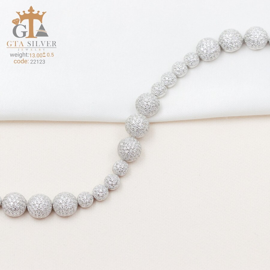 16f53a86-767b-44b4-9b8f-9af3e85cdd16.jpg دستبند نقره میکرو کد 22123 - Image 1