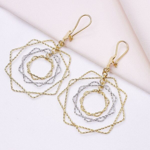 گوشواره نقره مفتول تراش کد 25009 - تصویر 2