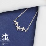 گردنبند نقره زنانه نگین دار میکرو طرح پرنده کد 21879 - Image 3