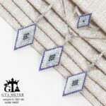 نیم ست نقره میکرو طرح چشم نظر کد 16620 - Image 3