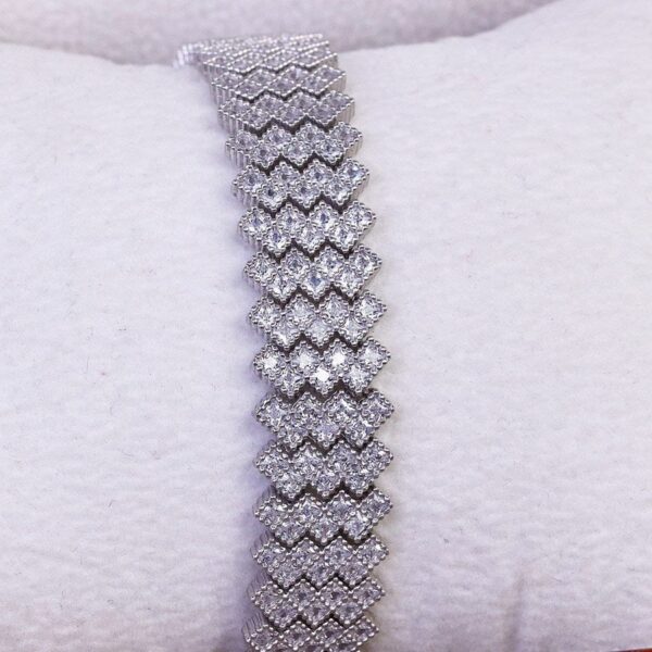 دستبند نقره میکرو طرح پرنس کد 22018 - Image 3