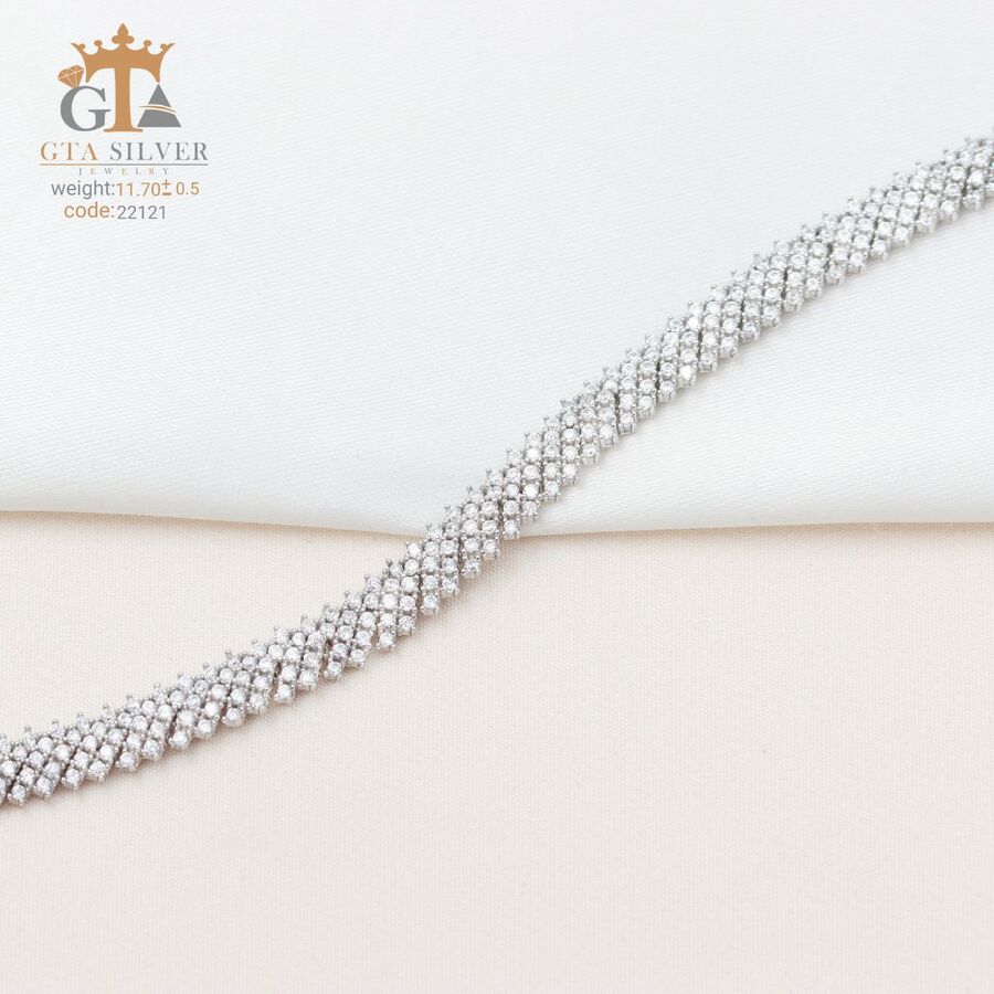 1d13d7e3-a847-49d3-80fb-9edbe49f2903.jpg دستبند نقره میکرو کد 22121 - Image 1