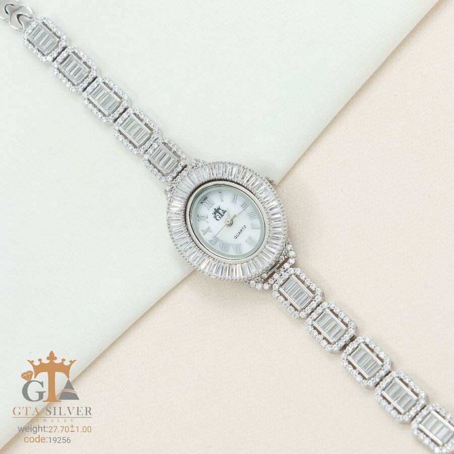 1dcf9836-ddcf-4dbd-b856-dabab4cd6448.jpg ساعت نقره GTA طرح امرالدکات کد 19256 - تصویر 1