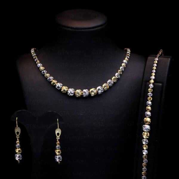 سرویس نقره گوی تراش دار کد 36002 - تصویر 2