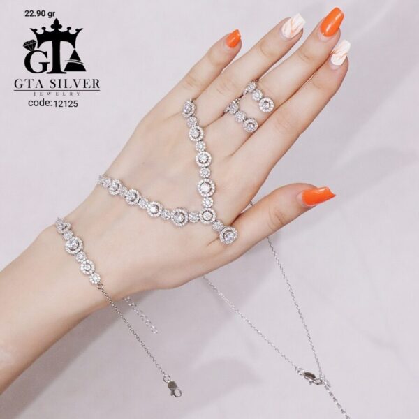 سرویس نقره میکرو زنجیری کد 12125 - Image 4