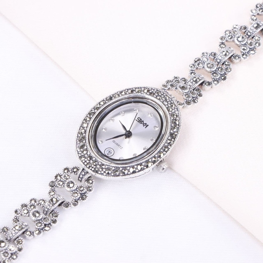 1fc76d21-a84b-46fb-9830-d0a76afdff2c.jpg ساعت نقره سما کد 18102 - Image 1