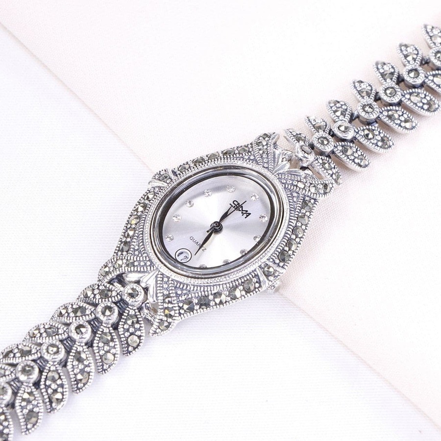 2065e5c8-9f55-4607-829e-5b5bb357718d.jpg ساعت نقره سما کد 18038 - Image 1