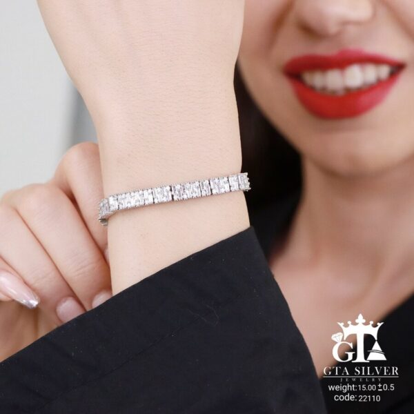 دستبند نقره میکرو کد 22110 - Image 2