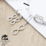 نیم ست نقره میکرو طرح بی‌نهایت کد 16243 - تصویر 3