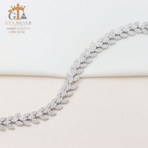 دستبند نقره میکرو کد 22130