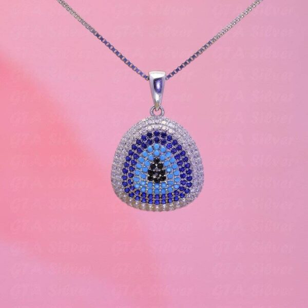 مدال نقره میکرو رنگی کد 21050 - تصویر 2