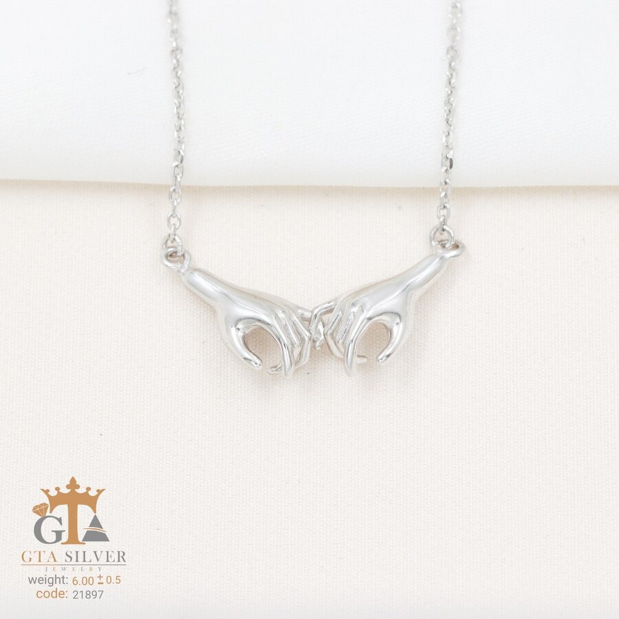 24ab0015-1e38-4d7b-b200-5cf650c131be.jpg گردنبند نقره زنانه آینهای طرح قو کد 21897 - Image 1