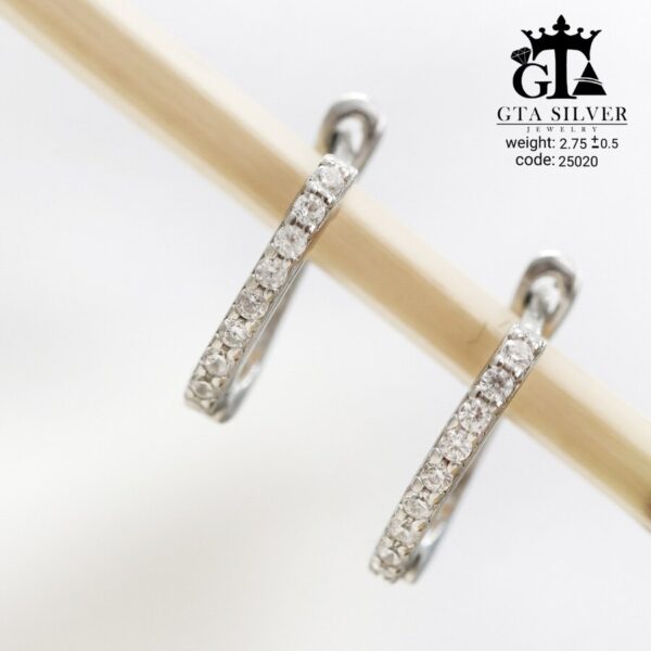 گوشواره نقره میخی میکرو کد 25020 - تصویر 4