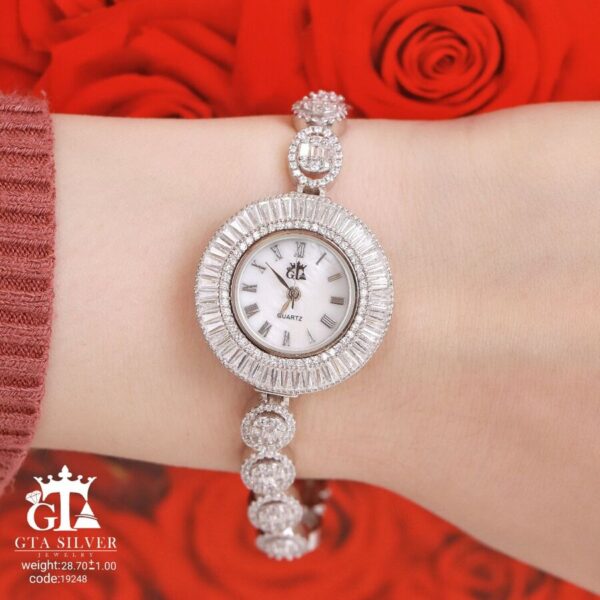 ساعت نقره GTA طرح امرالدکات کد 19248 - Image 2