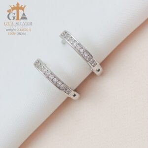 گوشواره نقره میخی میکرو کد 25036