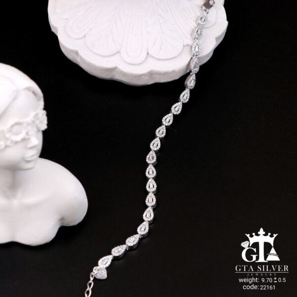 دستبند نقره میکرو کد 22161 - Image 3