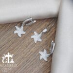 نیم ست نقره میکرو طرح ستاره دریایی کد 16380 - تصویر 3