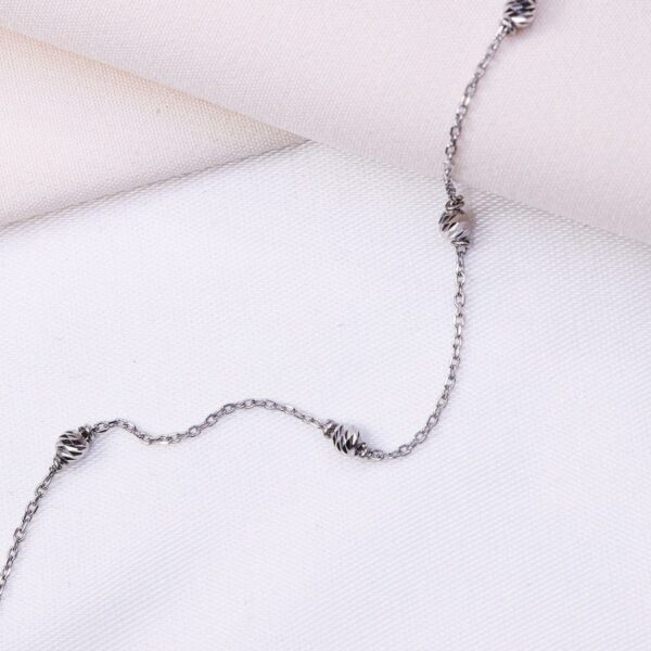 پابند نقره گوی‌دار کد 24002 - Image 2