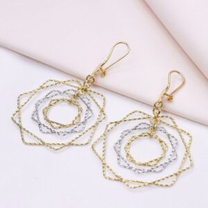 گوشواره نقره مفتول تراش کد 25009