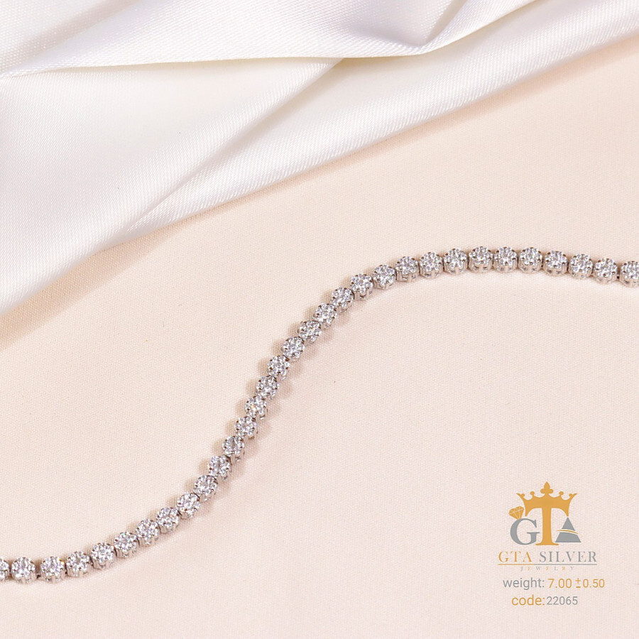 29036bab-594f-4133-8ae6-10ad20d2d6e7.jpg دستبند نقره میکرو کد 22065 - Image 1