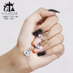 نیم ست نقره میکرو طرح چشم صدفی کد 16484 - Image 4