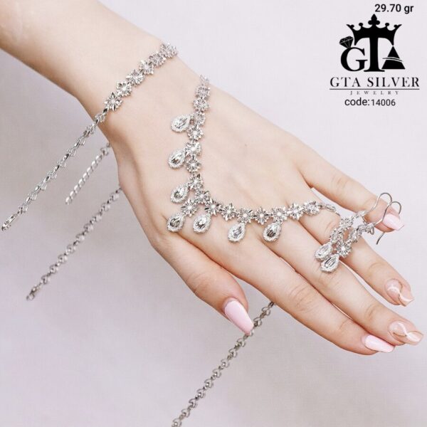 سرویس نقره تراش بدون نگین کد 14006 - Image 4