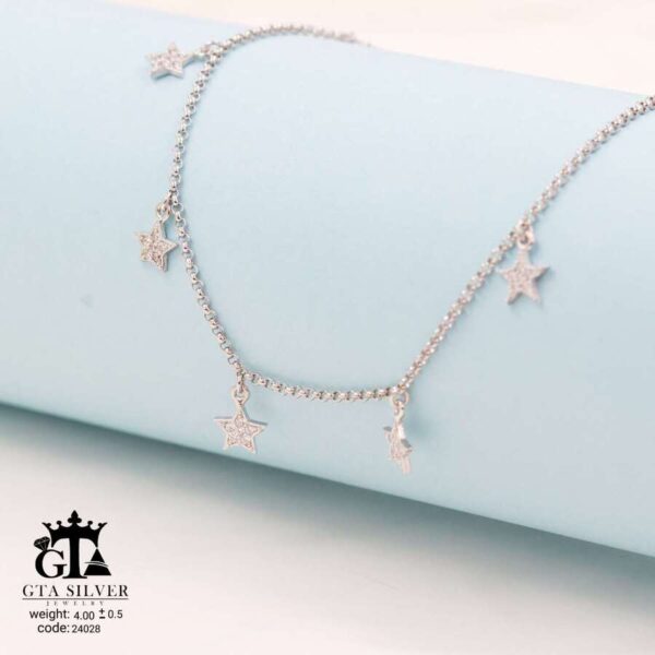 پابند نقره سوپرمیکرو طرح ستاره کد 25028 - تصویر 3