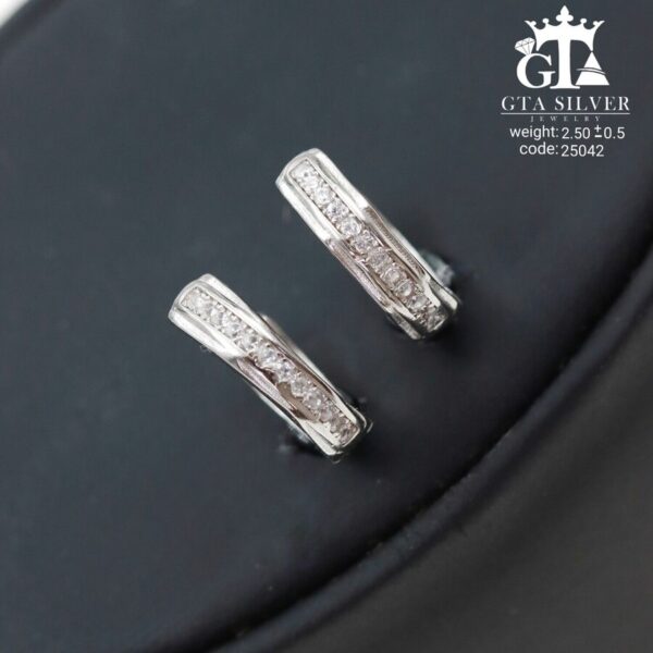 گوشواره نقره میخی میکرو کد 25042 - Image 4