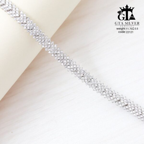 دستبند نقره میکرو کد 22121 - Image 3