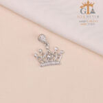 مدال نقره زنانه تاج میکرو کد 21929