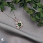 مدال نقره زنانه تک نگین میکرو کد 21951 - تصویر 3