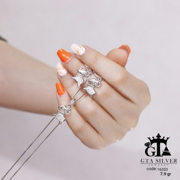 نیم ست نقره میکرو کد 16353 - تصویر 4