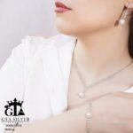 سرویس نقره میکرو زنجیری مرواریدی کد 12120 - Image 2