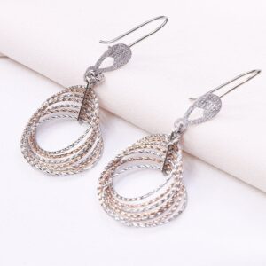 گوشواره نقره مفتول تراش کد 25010