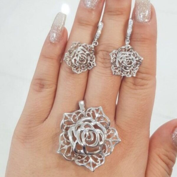 نیم ست نقره آریسان کد 32003 - تصویر 2