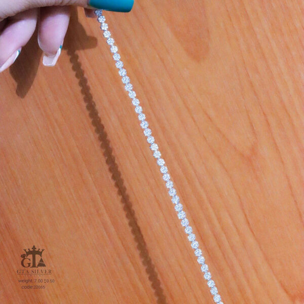 دستبند نقره میکرو کد 22065 - Image 3