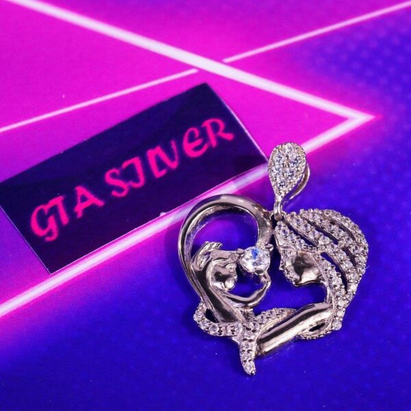 مدال نقره میکرو آغوش مادر کد 21636 - Image 2