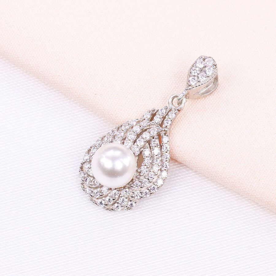 364003bf-baaf-47a4-bdc5-23ac661881b1.jpg مدال نقره میکرو مرواریدی کد 21496 - Image 1