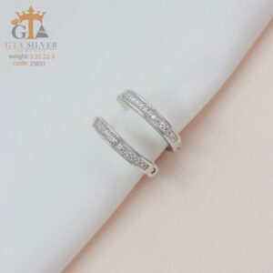 گوشواره نقره میخی میکرو کد 25031