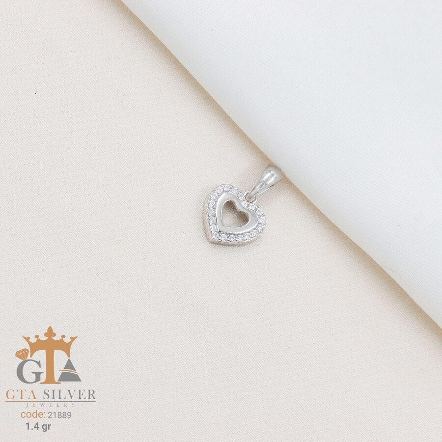 36639b0a-0a3f-49f8-a787-f4d949ff8681.jpg مدال نقره میکرو قلبی کد 21889 - Image 1