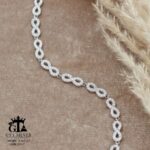 دستبند نقره زنانه میکرو طرح بی‌نهایت کد 22147 - تصویر 3