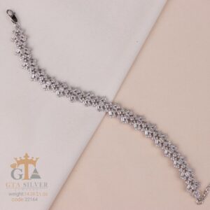 دستبند نقره میکرو کد 22164
