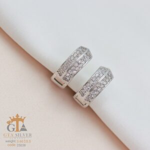 گوشواره نقره میخی میکرو کد 25038