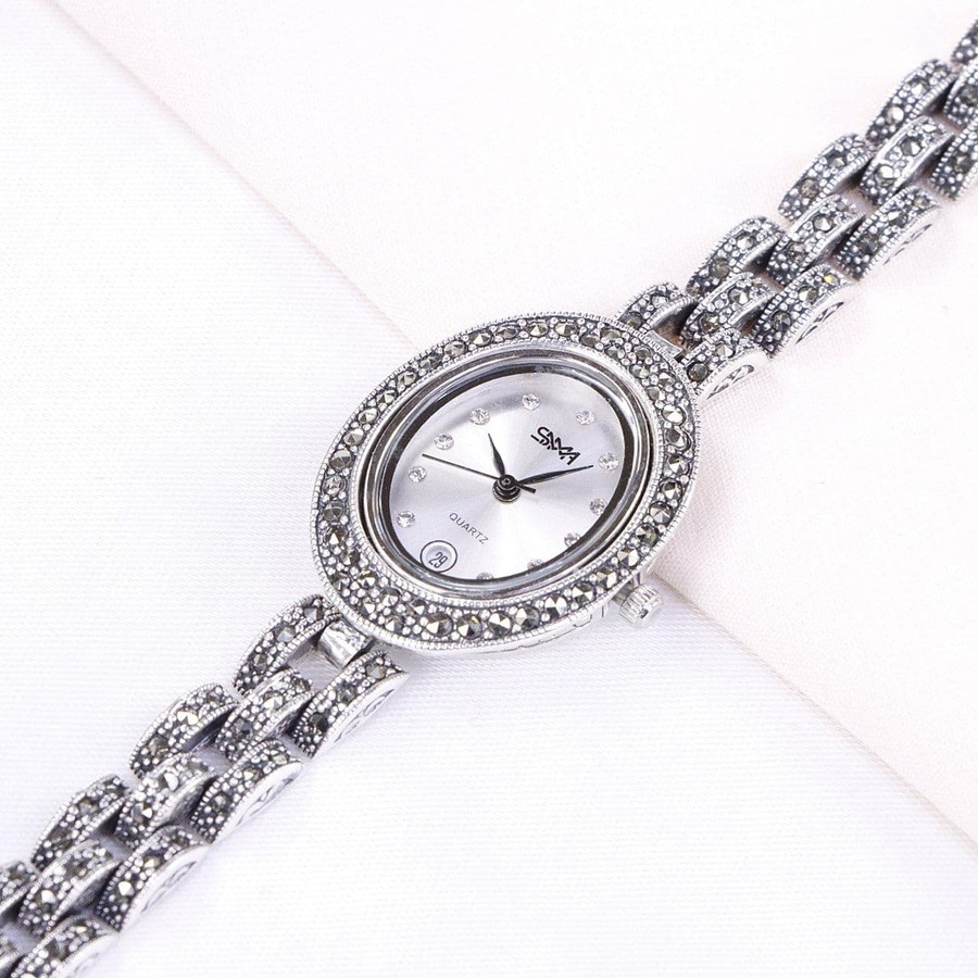 36f77825-850f-422b-b504-a06a4616f91e.jpg ساعت نقره سما کد 18074 - Image 1