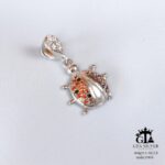 مدال نقره میکرو طرح کفشدوزک کد 21693 - Image 3