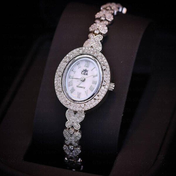 ساعت نقره GTA طرح پروانه کد 19015 - Image 4