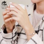 دستبند نقره میکرو مرواریدی کد 22135 - Image 3