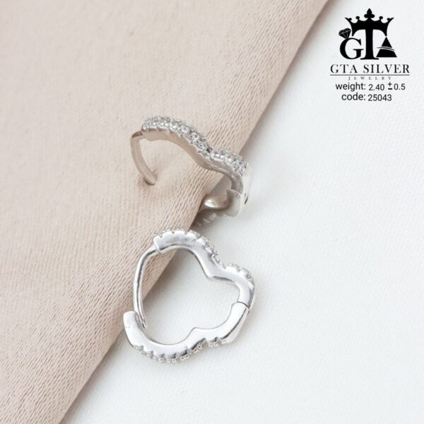 گوشواره نقره میخی میکرو کد 25043 - Image 4